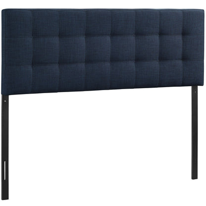 Lily Twin Size Fabric Headboard, Blue, Fabric