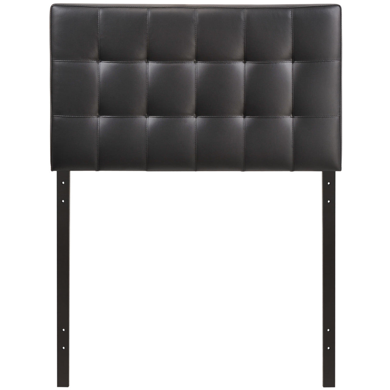Lily Twin Vinyl Headboard, Black Faux Leather