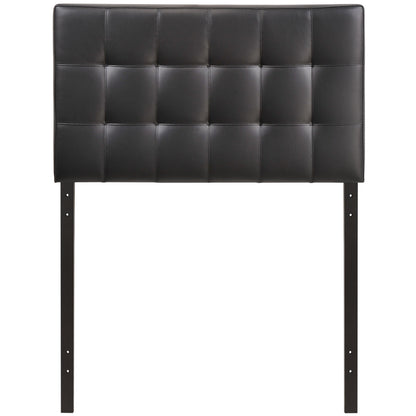 Lily Twin Vinyl Headboard, Black Faux Leather