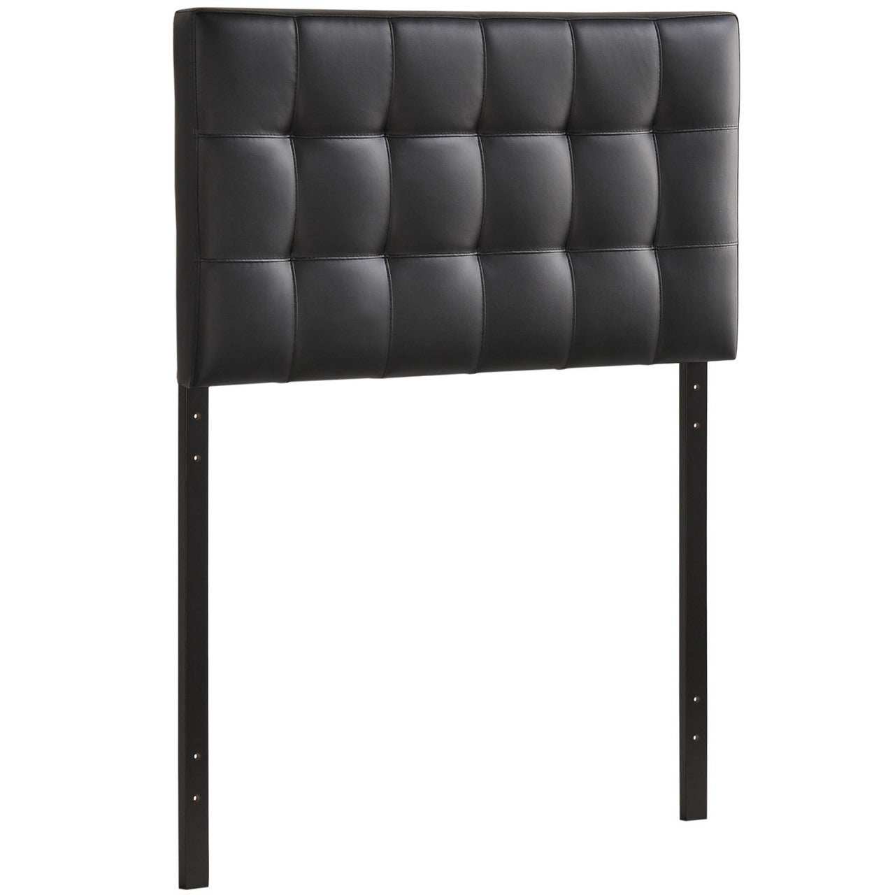 Lily Twin Vinyl Headboard, Black Faux Leather