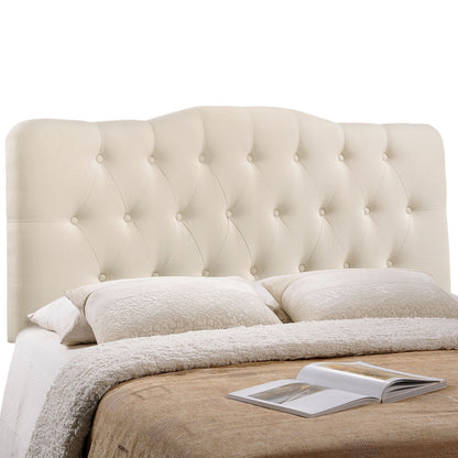 Annabel Queen Fabric Headboard, Ivory Fabric
