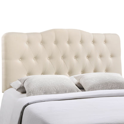 Annabel Queen Fabric Headboard, Ivory Fabric