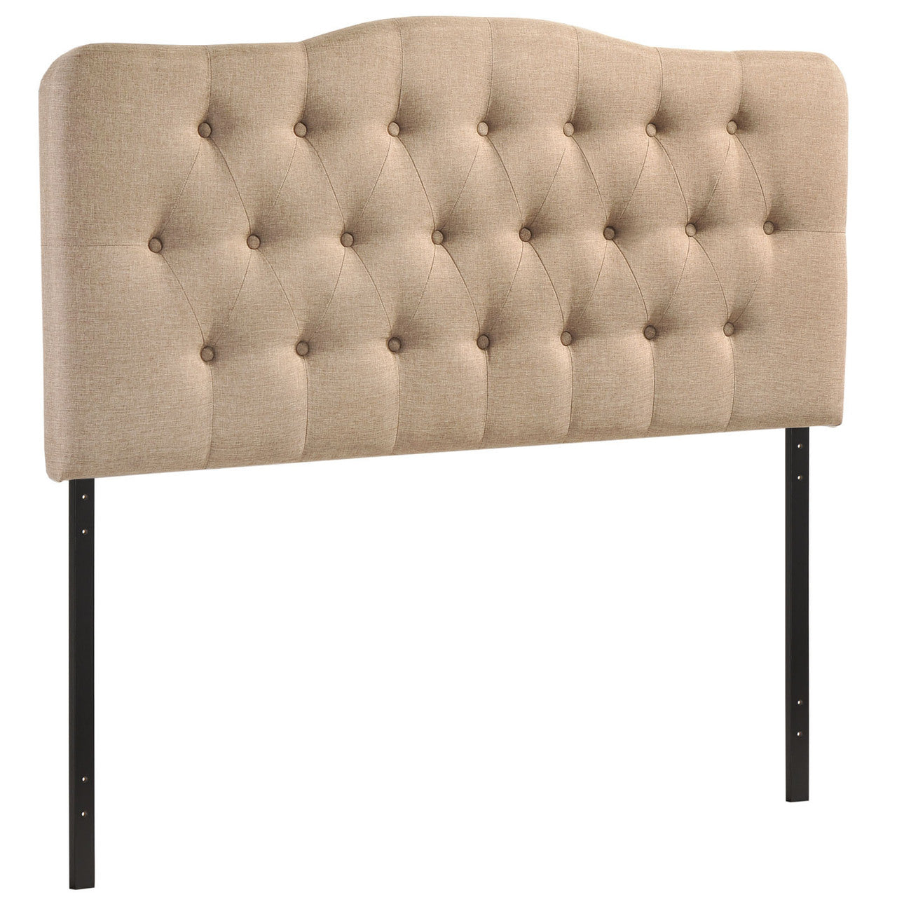 Annabel Full Fabric Headboard, Beige Fabric