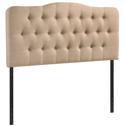 Annabel Full Fabric Headboard, Beige Fabric