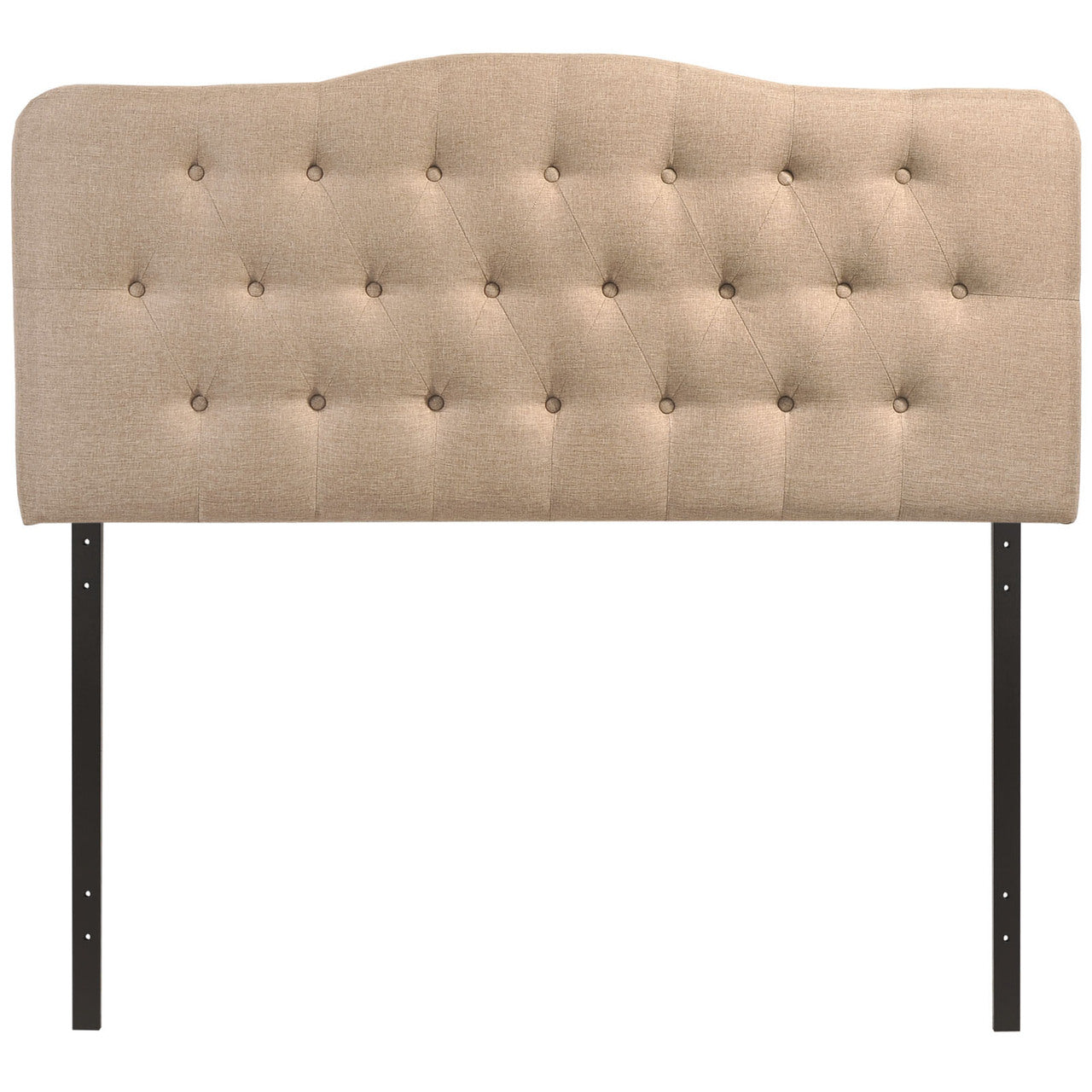 Annabel Full Fabric Headboard, Beige Fabric