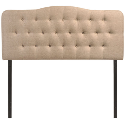 Annabel Full Fabric Headboard, Beige Fabric