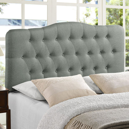 Annabel Full Fabric Headboard, Grey Fabric