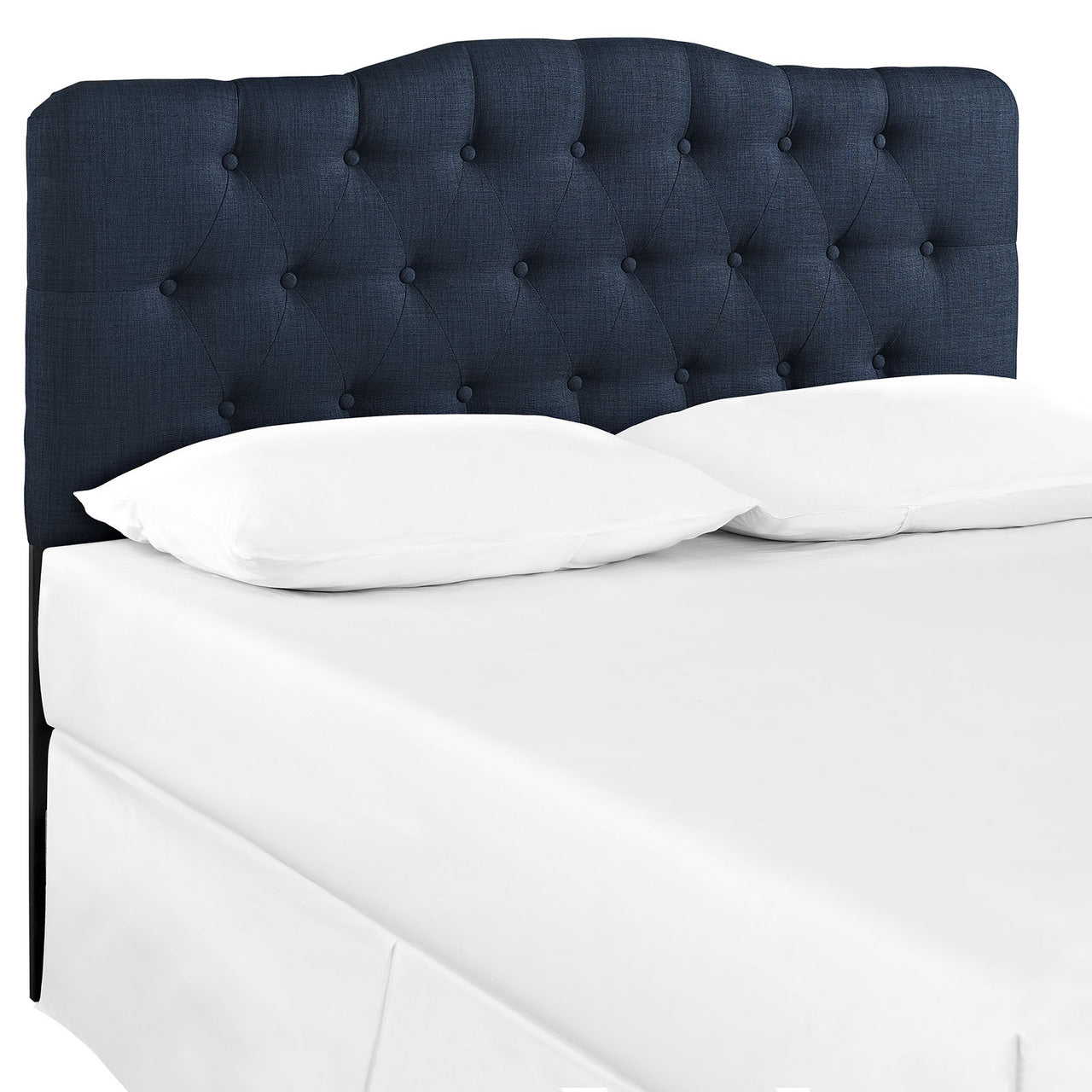 Annabel Full Size Fabric Headboard, Blue, Fabric