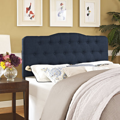 Annabel Full Size Fabric Headboard, Blue, Fabric