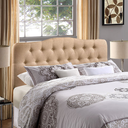 Annabel King Fabric Headboard, Beige Fabric