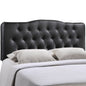 Annabel King Vinyl Headboard, Black Faux Leather