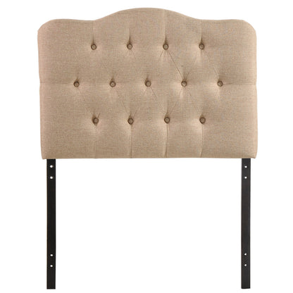 Annabel Twin Fabric Headboard, Beige Fabric