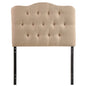 Annabel Twin Fabric Headboard, Beige Fabric