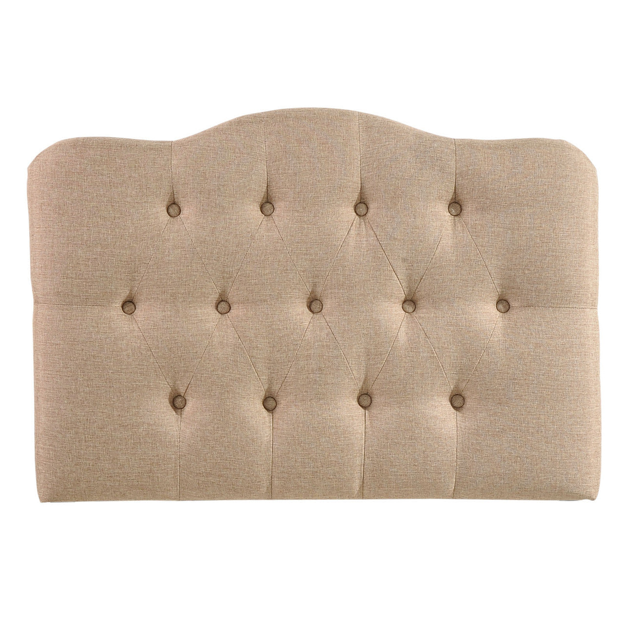 Annabel Twin Fabric Headboard, Beige Fabric