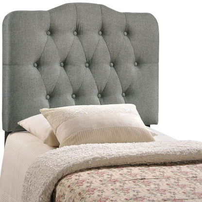 Annabel Twin Fabric Headboard, Grey Fabric