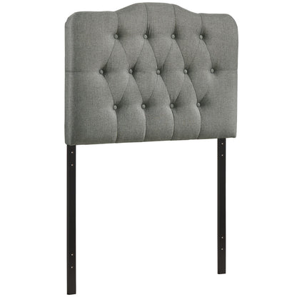 Annabel Twin Fabric Headboard, Grey Fabric