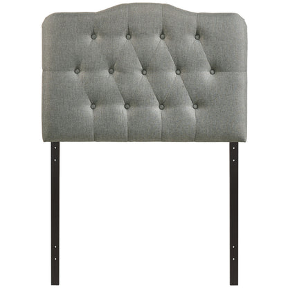 Annabel Twin Fabric Headboard, Grey Fabric