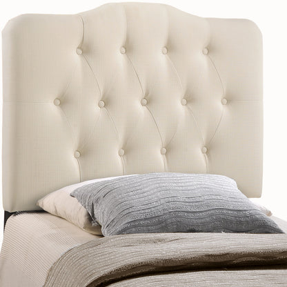Annabel Twin Fabric Headboard, Ivory Fabric