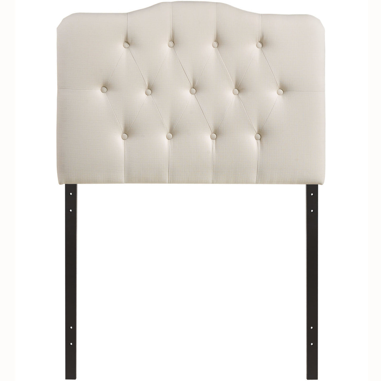 Annabel Twin Fabric Headboard, Ivory Fabric