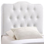 Annabel Twin Vinyl Headboard, White Faux Leather