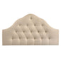 Sovereign Queen Fabric Headboard, Beige Fabric