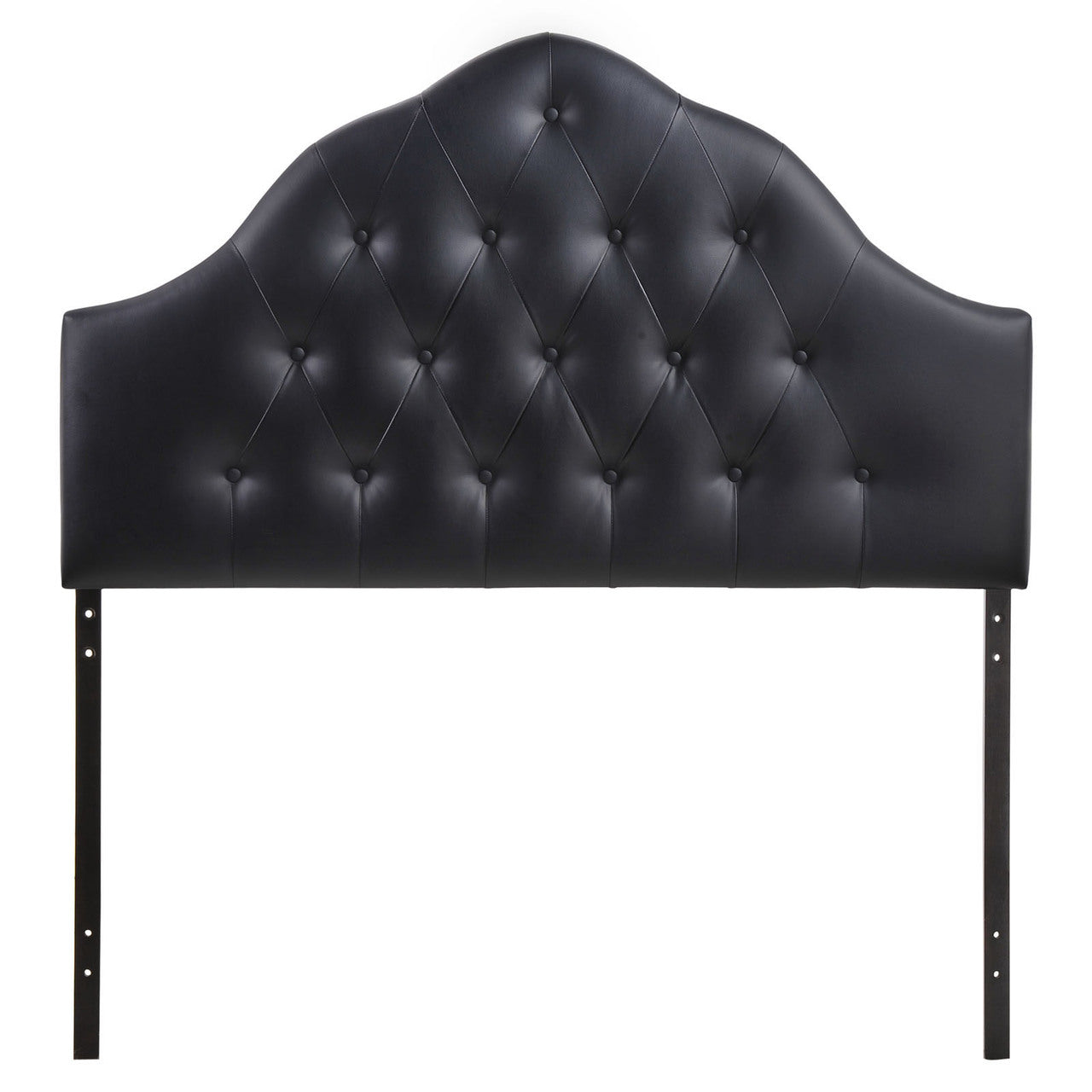 Sovereign Queen Vinyl Headboard, Black Faux Leather