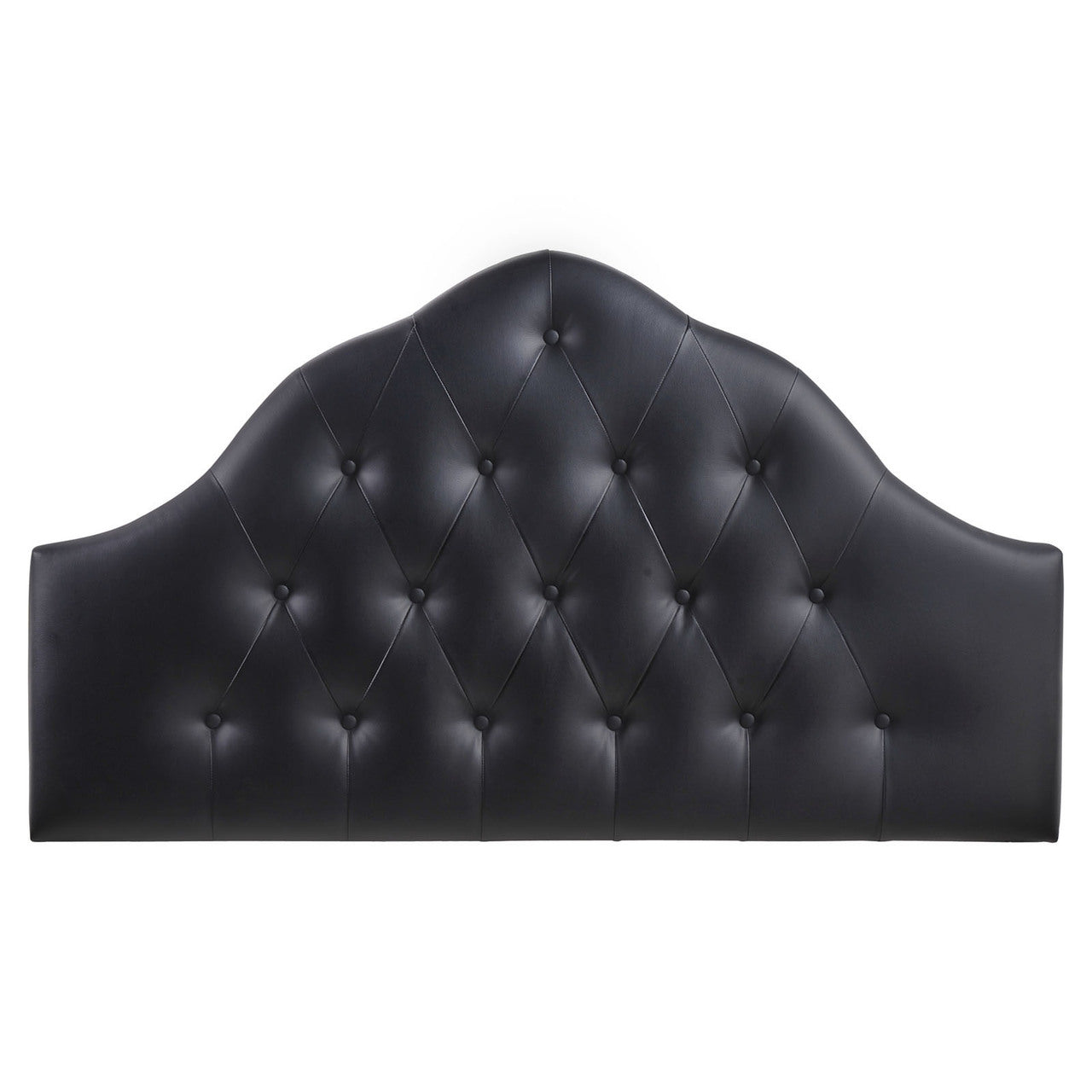 Sovereign Queen Vinyl Headboard, Black Faux Leather