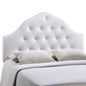 Sovereign Queen Vinyl Headboard, White Faux Leather