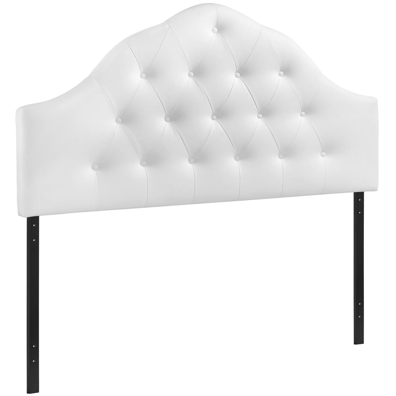 Sovereign Full Vinyl Headboard, White Faux Leather