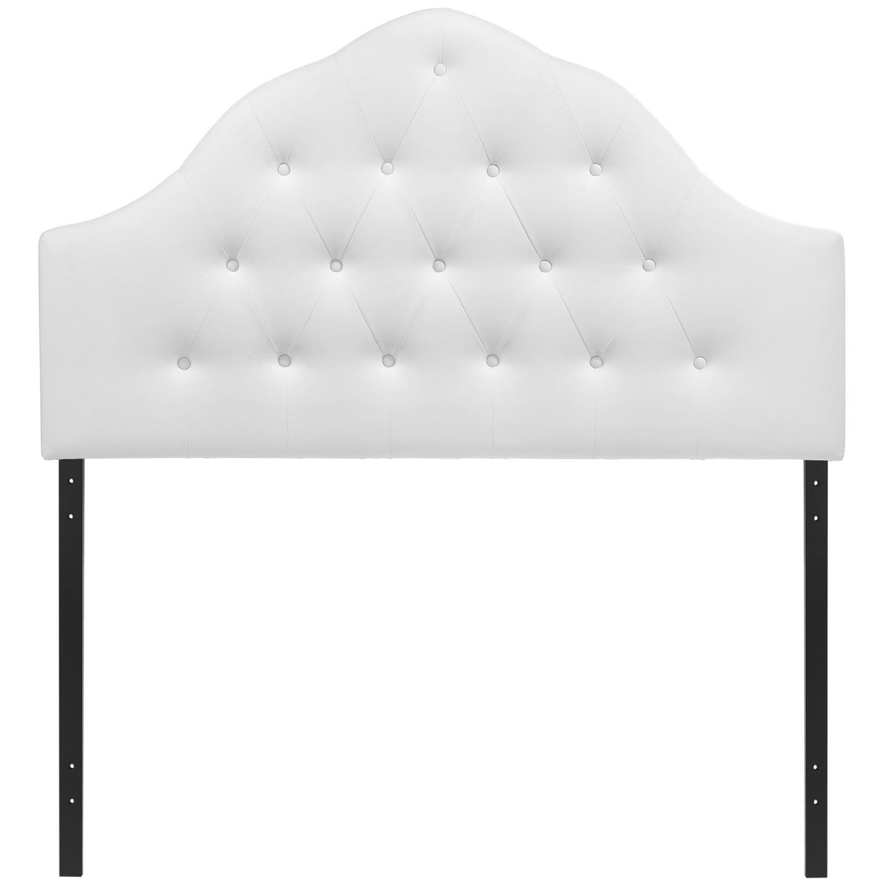 Sovereign Full Vinyl Headboard, White Faux Leather