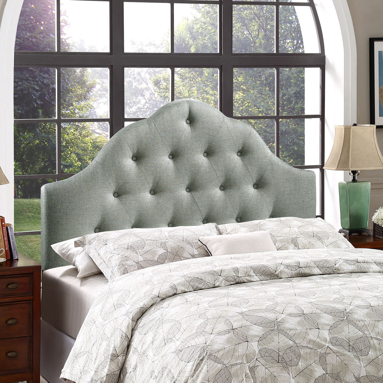 Sovereign King Fabric Headboard, Grey Fabric