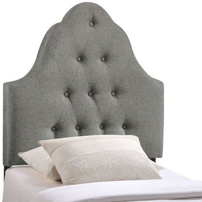 Sovereign Twin Fabric Headboard, Grey Fabric