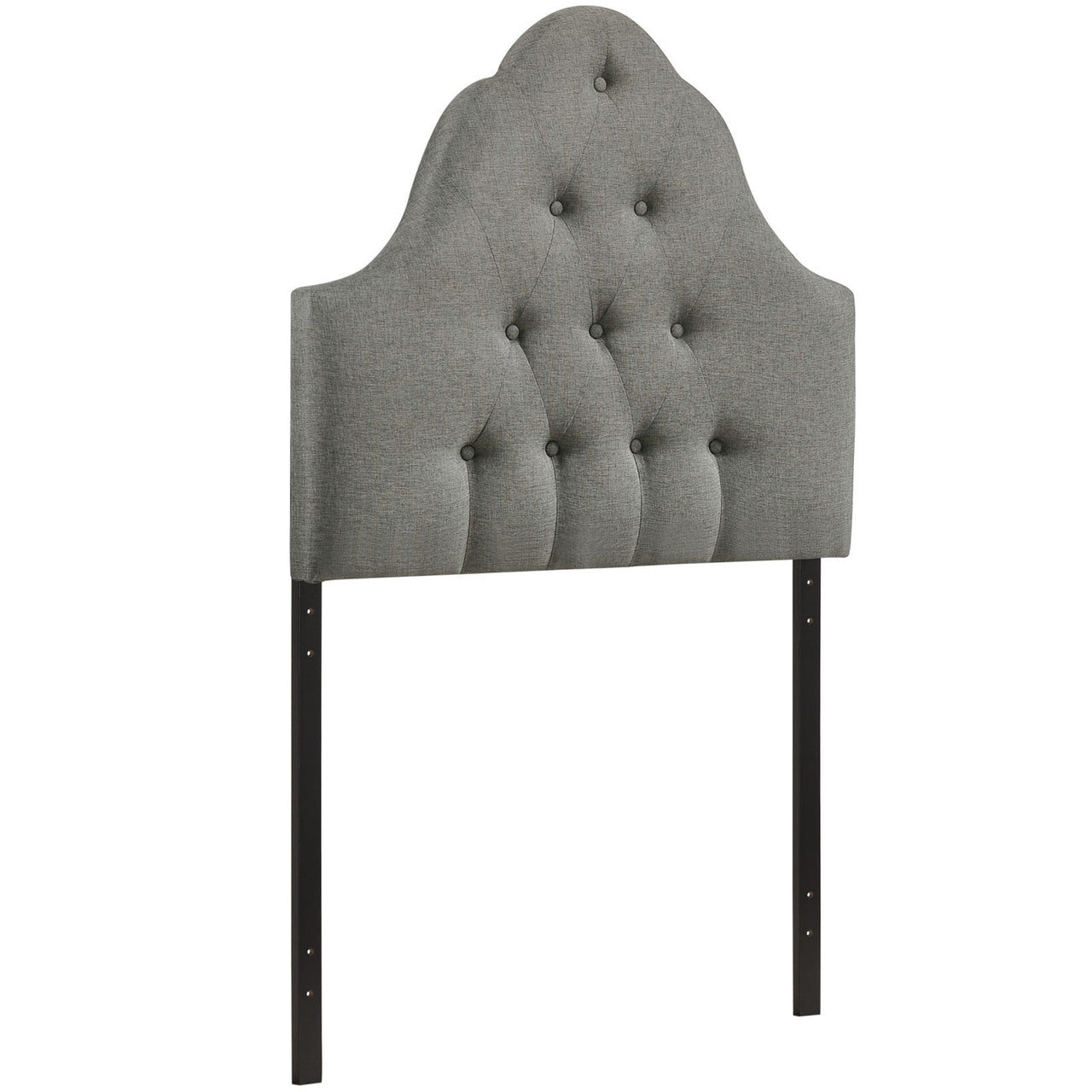 Sovereign Twin Fabric Headboard, Grey Fabric