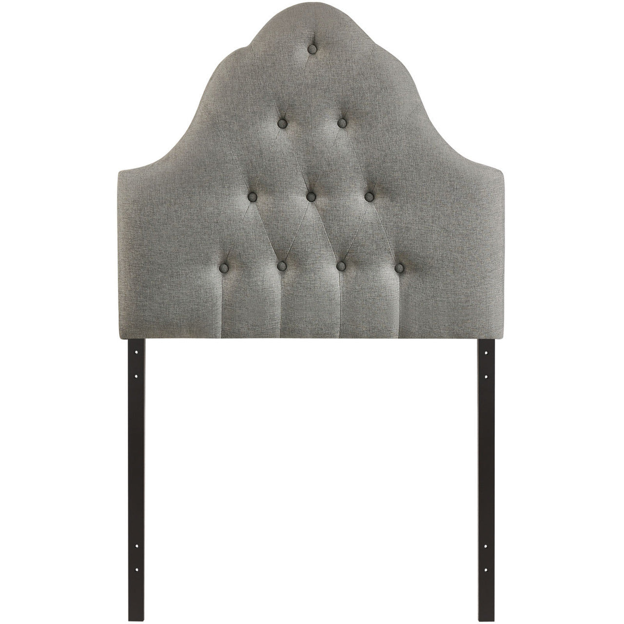 Sovereign Twin Fabric Headboard, Grey Fabric