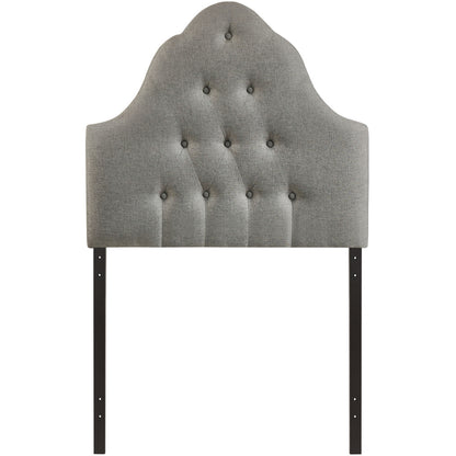 Sovereign Twin Fabric Headboard, Grey Fabric