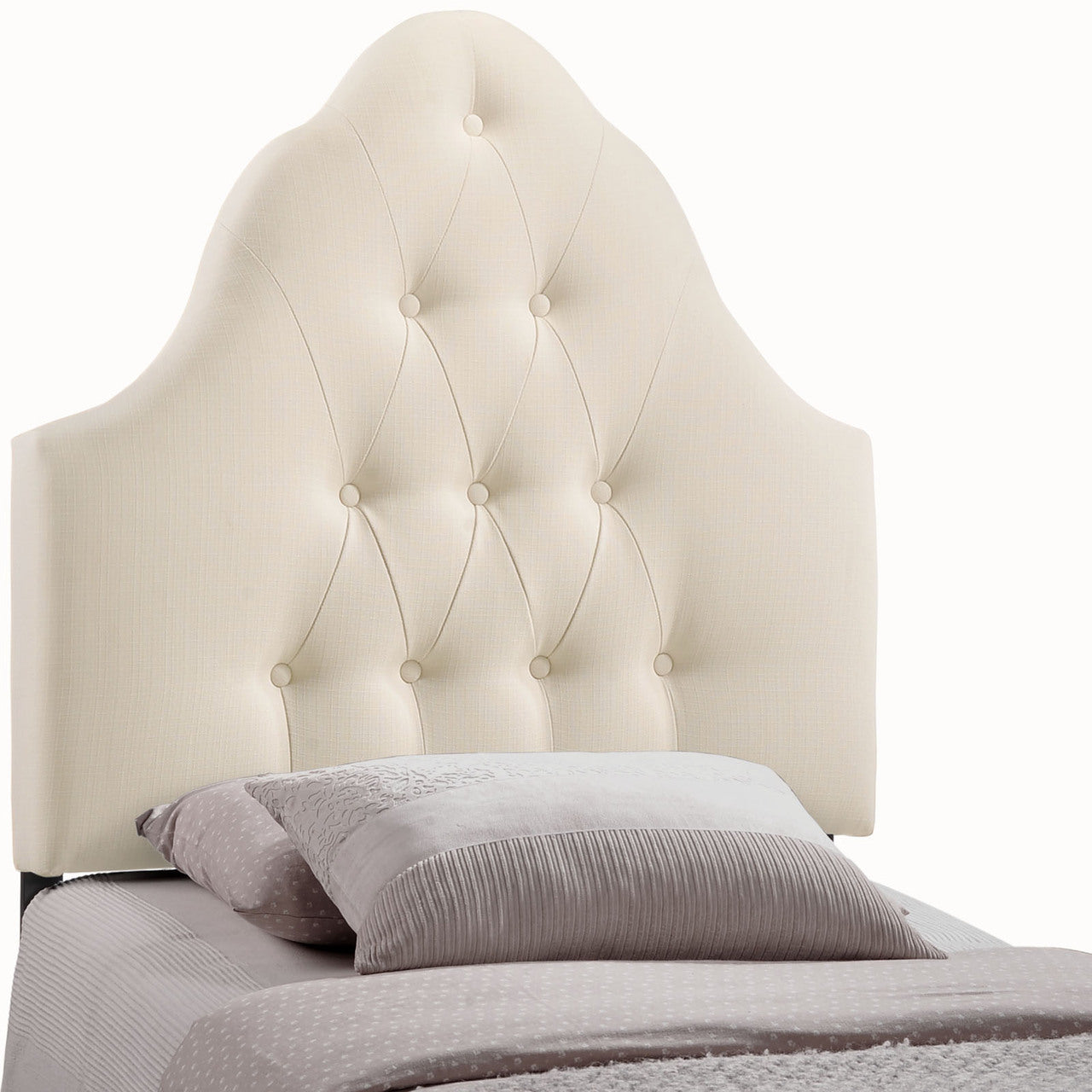 Sovereign Twin Fabric Headboard, Ivory Fabric