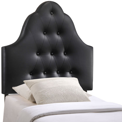 Sovereign Twin Vinyl Headboard, Black Faux Leather