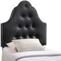 Sovereign Twin Vinyl Headboard, Black Faux Leather