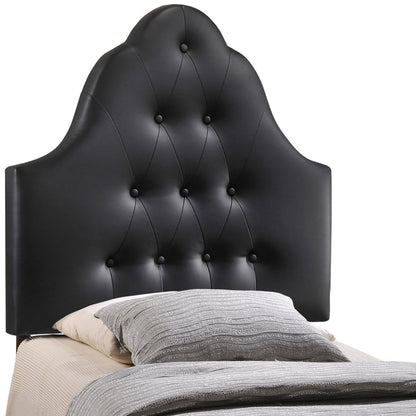 Sovereign Twin Vinyl Headboard, Black Faux Leather