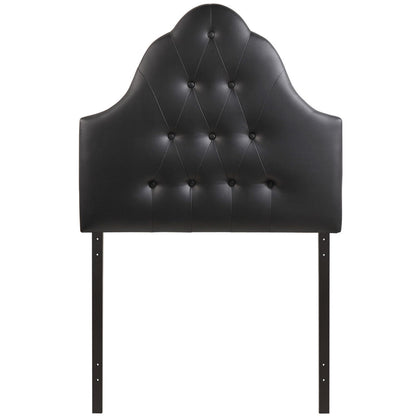 Sovereign Twin Vinyl Headboard, Black Faux Leather