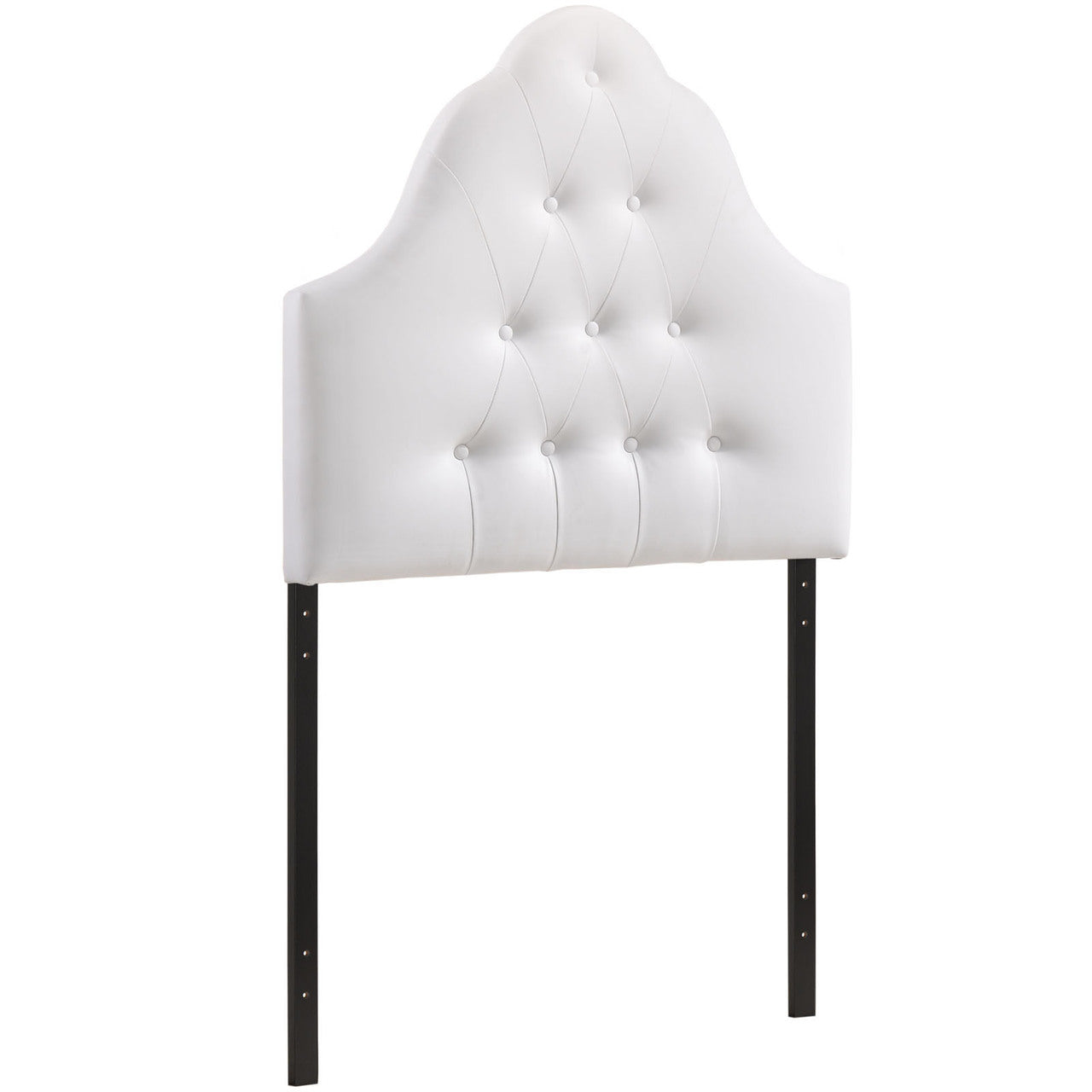 Sovereign Twin Vinyl Headboard, White Faux Leather