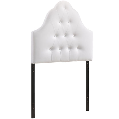 Sovereign Twin Vinyl Headboard, White Faux Leather