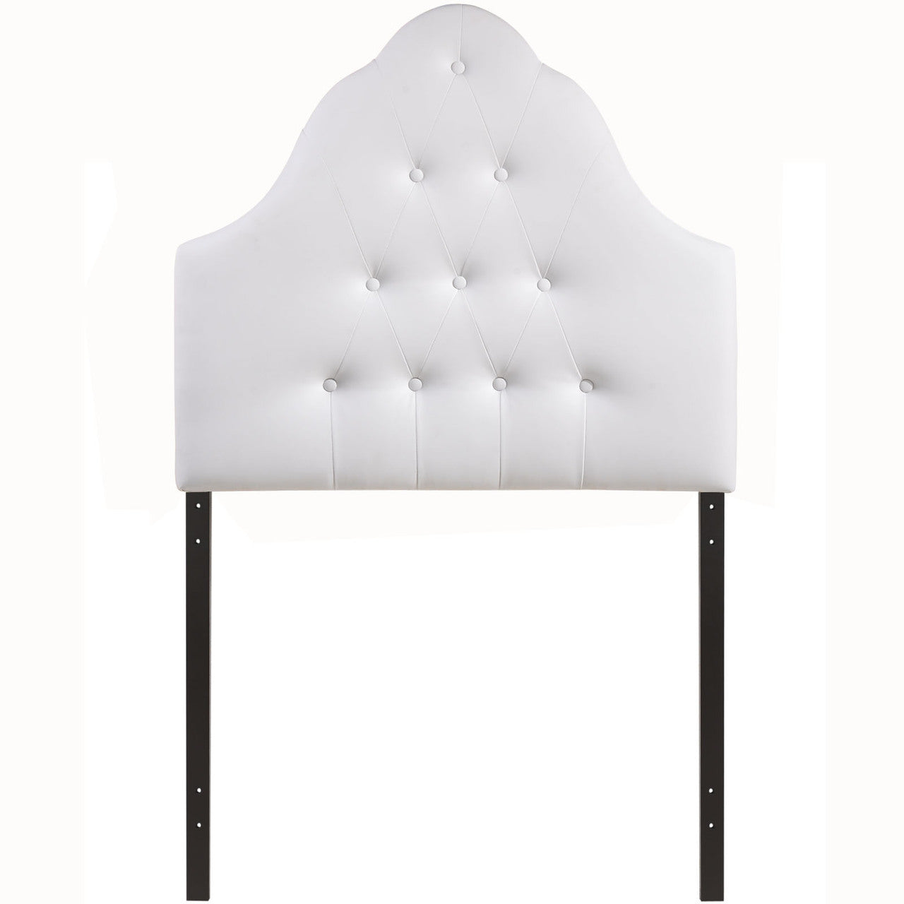 Sovereign Twin Vinyl Headboard, White Faux Leather