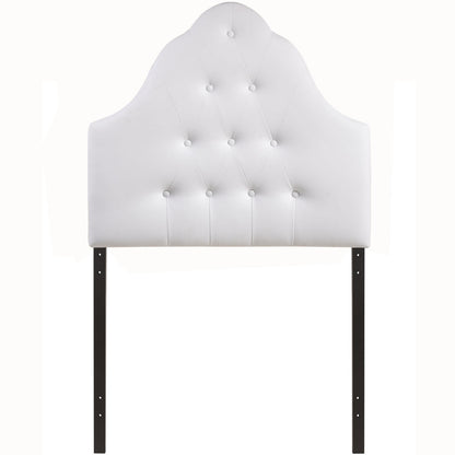 Sovereign Twin Vinyl Headboard, White Faux Leather