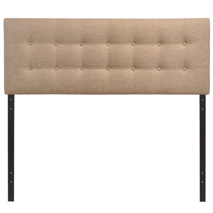 Emily Queen Fabric Headboard, Beige Fabric