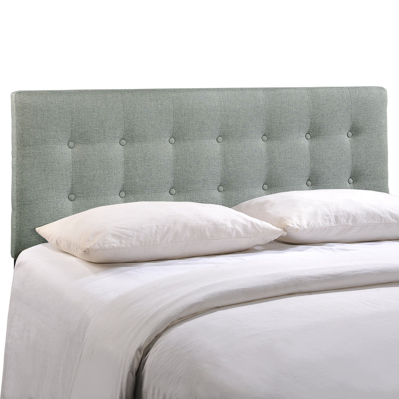 Emily Queen Fabric Headboard, Grey Fabric