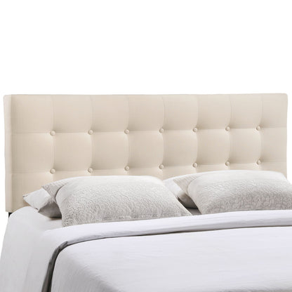 Emily Queen Fabric Headboard, Ivory Fabric