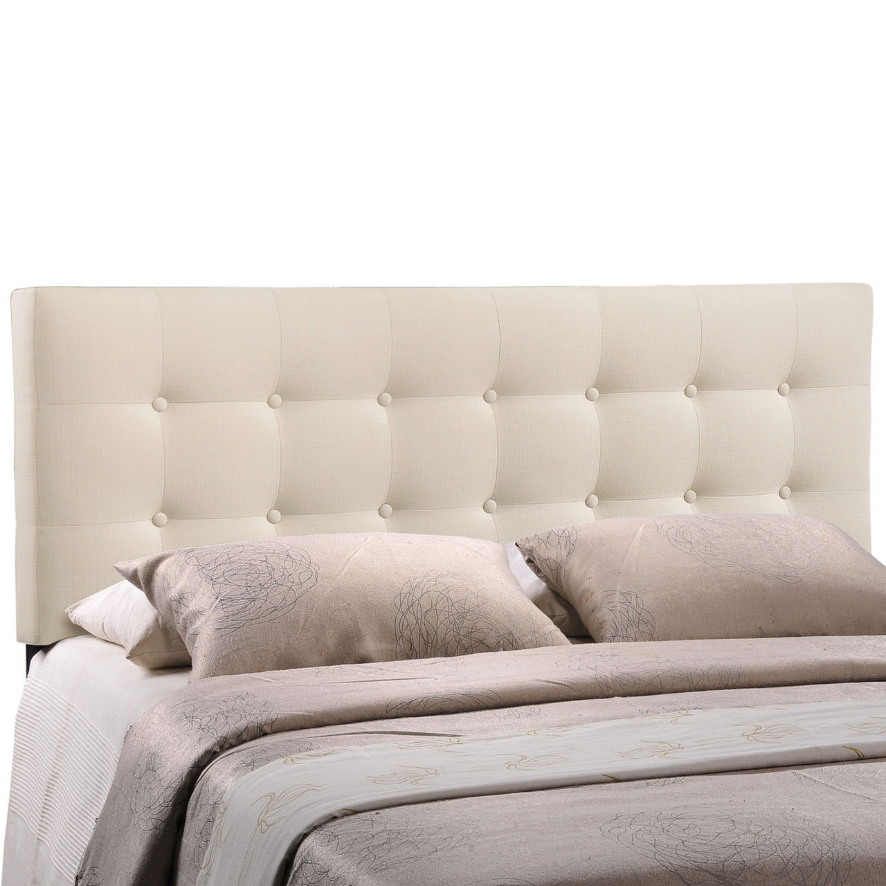 Emily Full Fabric Headboard, Ivory Fabric