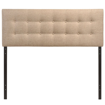 Emily King Fabric Headboard, Beige Fabric