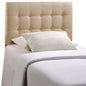 Emily Twin Fabric Headboard, Beige Fabric